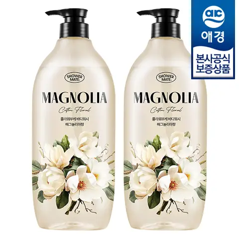 [애경] 샤워메이트 플라워부케 바디워시 매그놀리아부케 900ml x2개