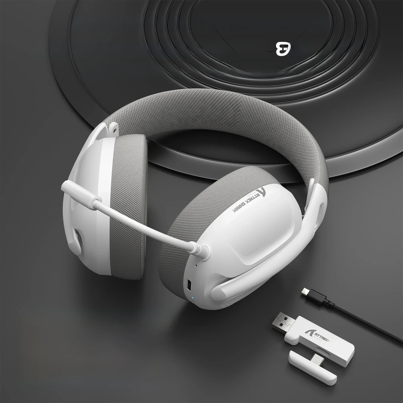 ATTACK SHARK L80 Ultraleichtes Tri-Mode-Gaming-Headset Leichtes kabelloses Gaming-Headset für PC/PS4/PS5/Switch/Xbox