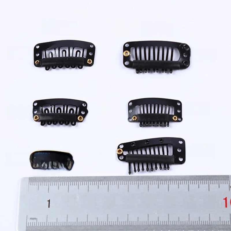 50szt 2.3cm-3.6cm Czarny Brązowy Kolor Klipsy do peruk Klips do przedłużania włosów Peruka Wątek Peruka PP Spinki do włosów Duże klipsy Narzędzia do stylizacji — zdjęcie 2
