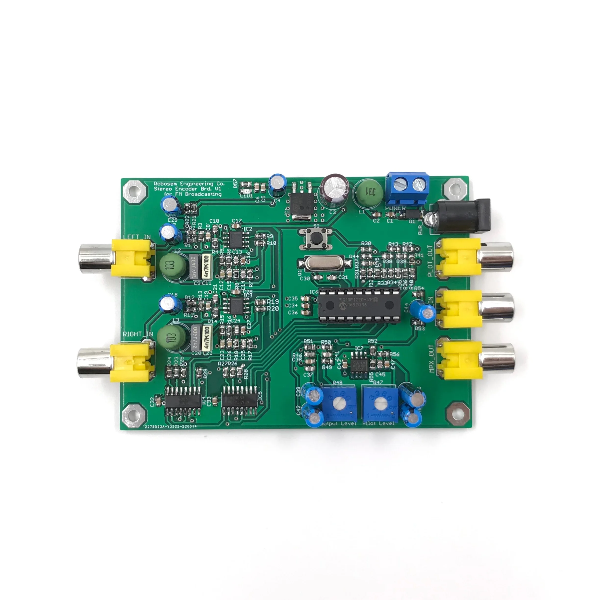 High Quality Stereo Encoder Circuit Board Coder for FM PLL Transmitter Radio Broadcast with Pilot Sync RDS Input MPX Tuner VHF