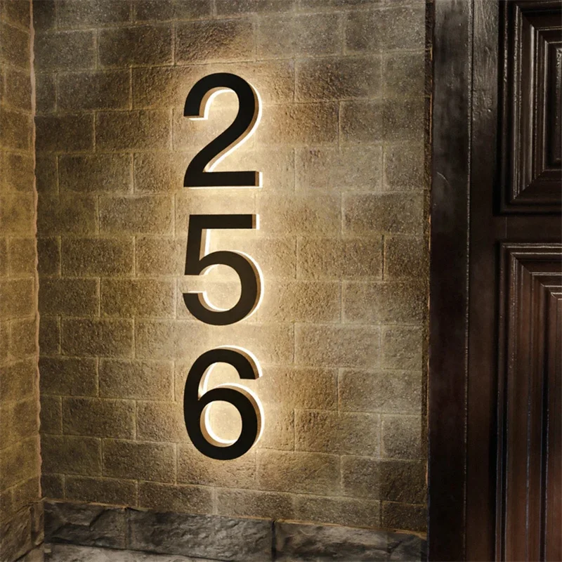 

LED House Numbers, Illuminated Address Number Sign, Metal Backlit Door Number, Hotel Room Numbers Sign