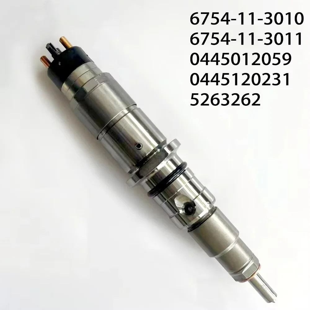 Common Rail Fuel Injector 0445012059 0445120231 5263262 6754-11-3011 6754-11-3010 for Komatsu PC200-8 PC220-8 6D107 SAA6D107E-1