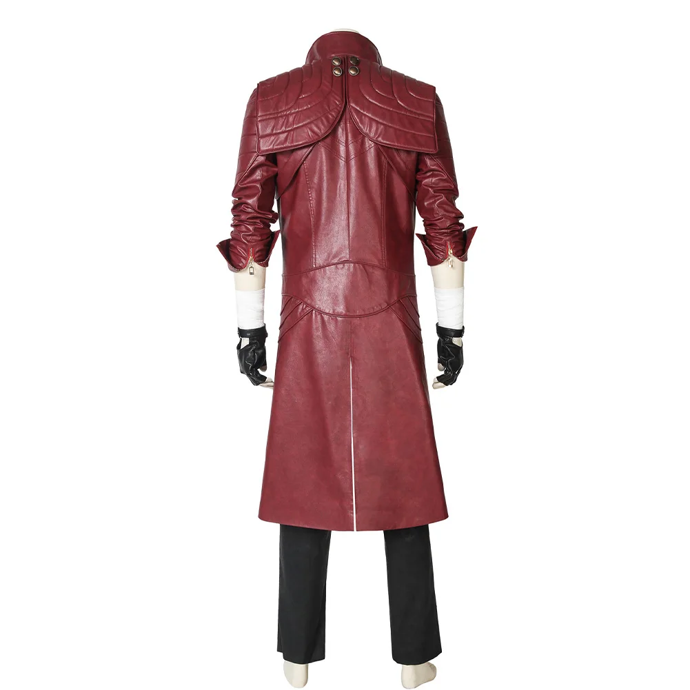 Dante Cosplay Costume Game DMC 5 Men Long Coat Outfits Halloween Carnival Party Clothes