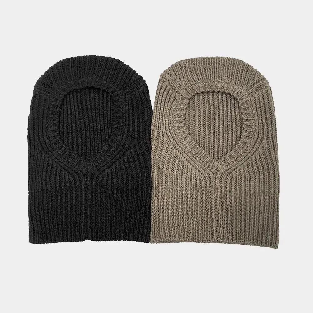Owen Seak Men Brimless Cullover Masked Cap Knitting Gothic Autume Casual Women High Street Luxury Designer Black Hat — zdjęcie 2