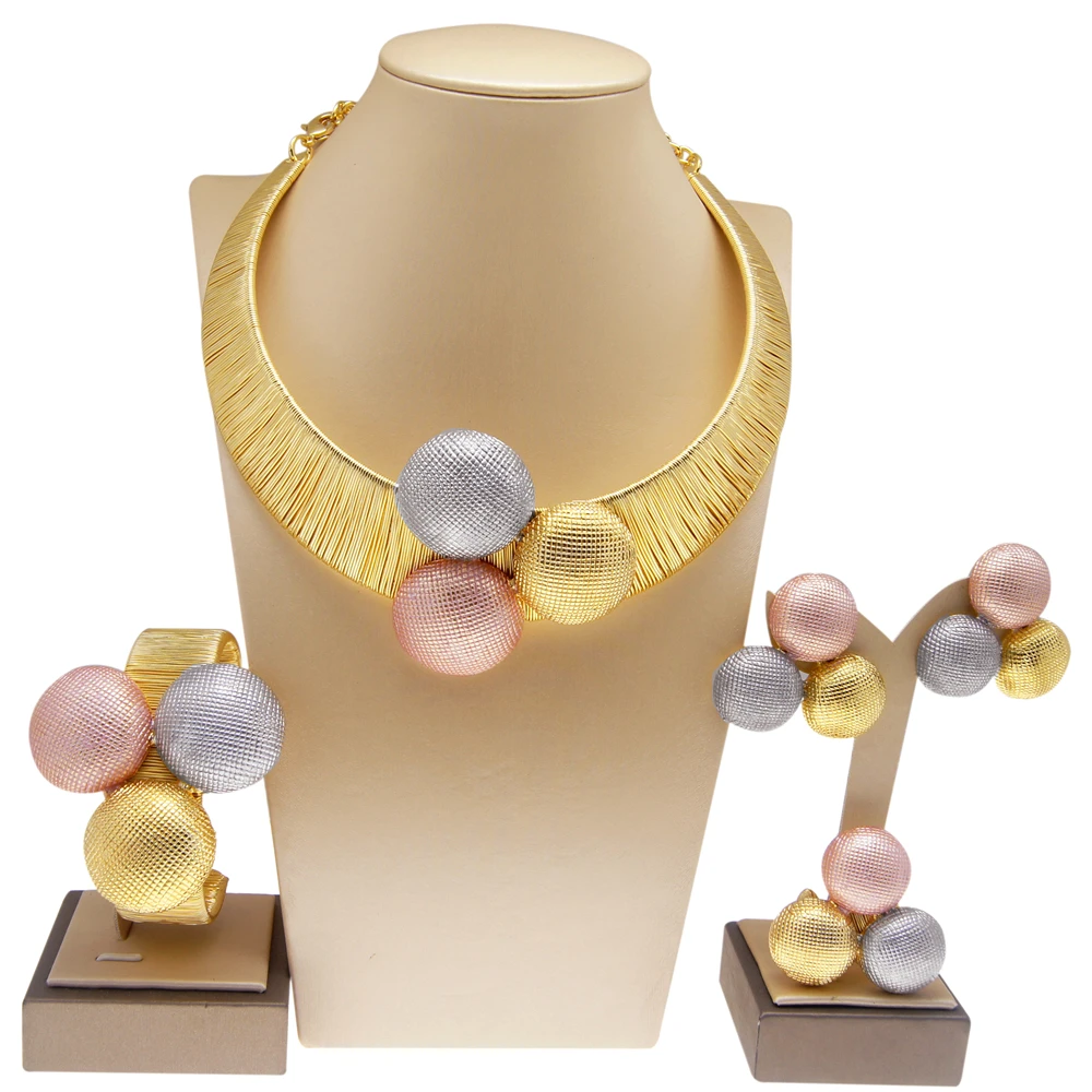 

New Design Jewelry Set Women Gold Plated Cute Fashion Ladies Necklace Free Shipping Yulaili