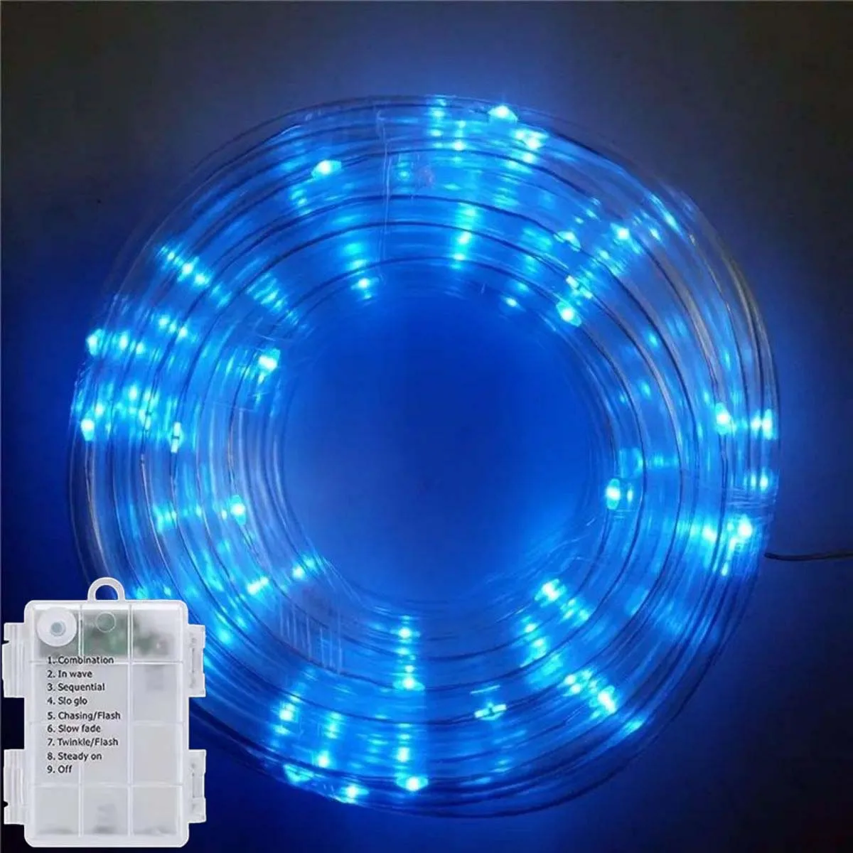 1 حزمة 8 وظائف صندوق بطارية مقاوم للماء أضواء أنبوبية، أضواء شريط مقاوم للماء، ديكورات داخلية وخارجية (بدون بطاريات)