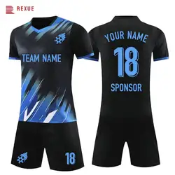 24-25 Student Football Uniform Tracksuit Set Men Boys Football Jersey Custom Soccer Tracksuit Men Boys Soccer Shirt Clothes Sets