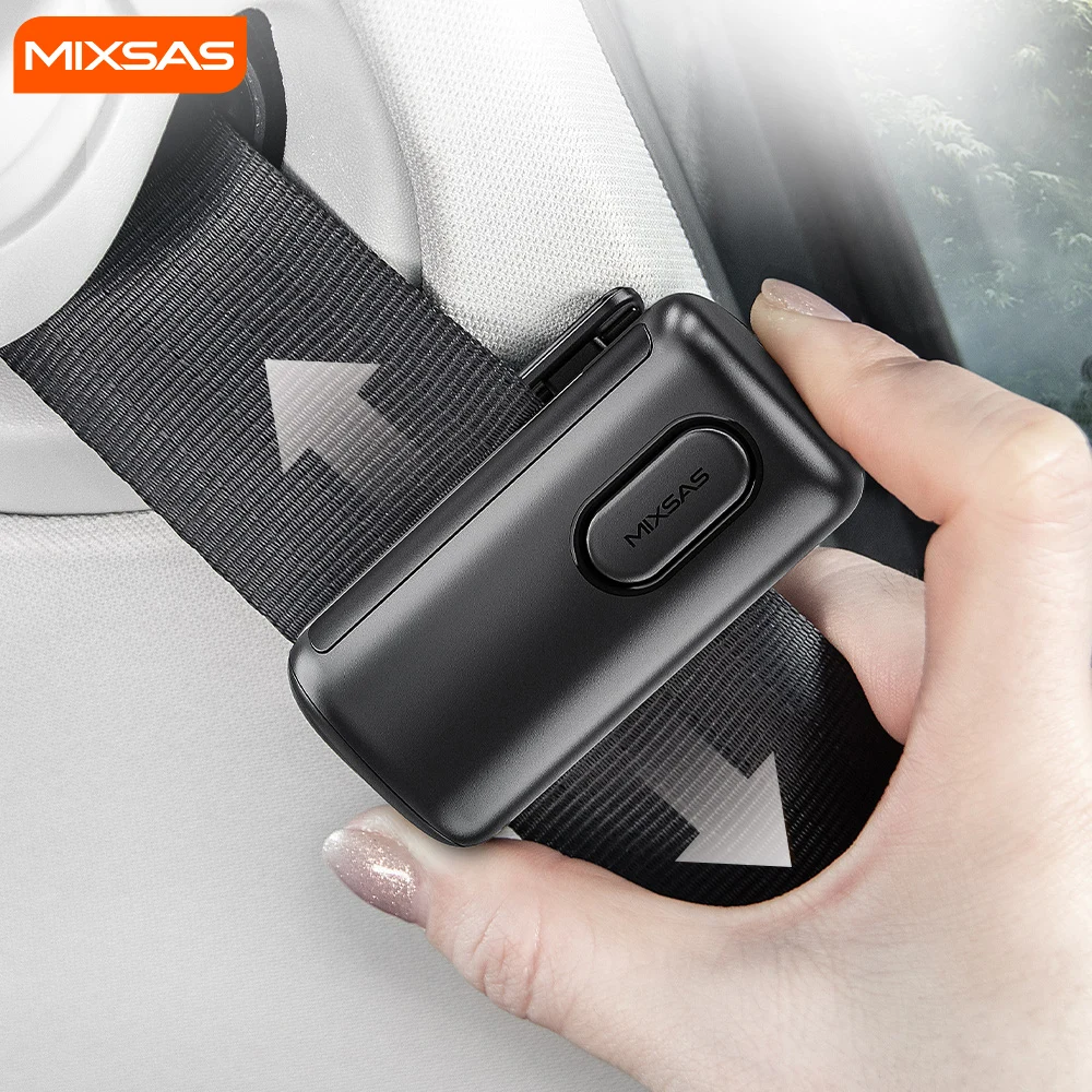 MIXSAS Recommended Car Safety Belt Adjustment Clip 099 Auto Plastic Stopper Vehicle Seat Buckle For Women Pregnant Beer Belly