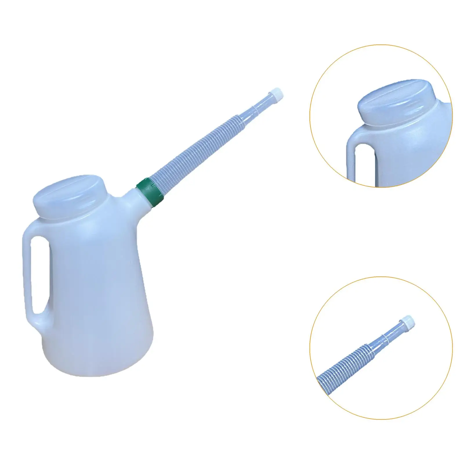 حاوية قياس الزيت 5L مع مقياس مع غطاء وعاء الزيت المضاد للتسرب زجاجة قياس الزيت إبريق لموزع حاوية زيت السيارات