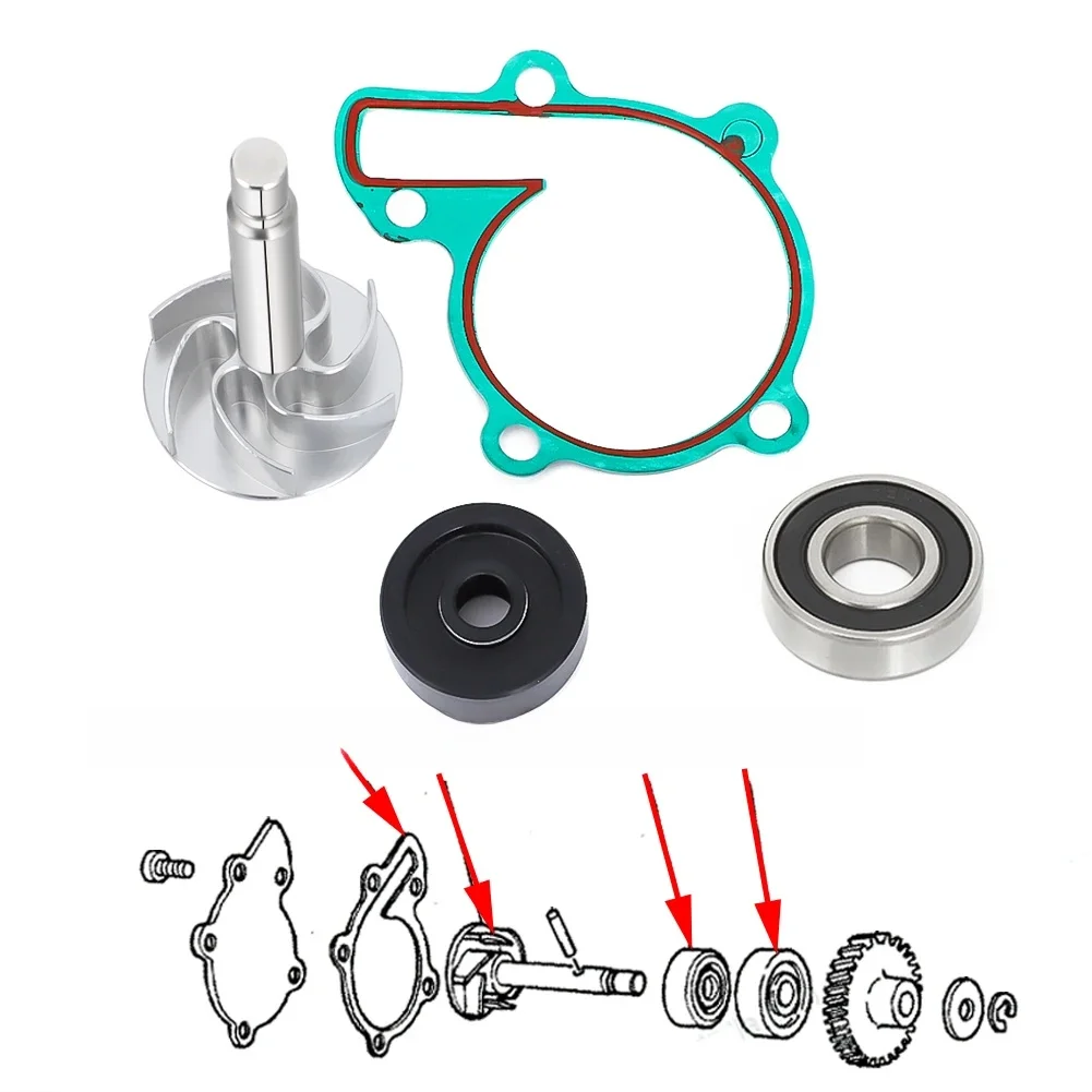 Pompa wodna aluminiowa uszczelka łożyska wirnika kęsowego dla Yamaha Banshee 350 YFZ 350 YFZ350 1987-2006 — zdjęcie 2