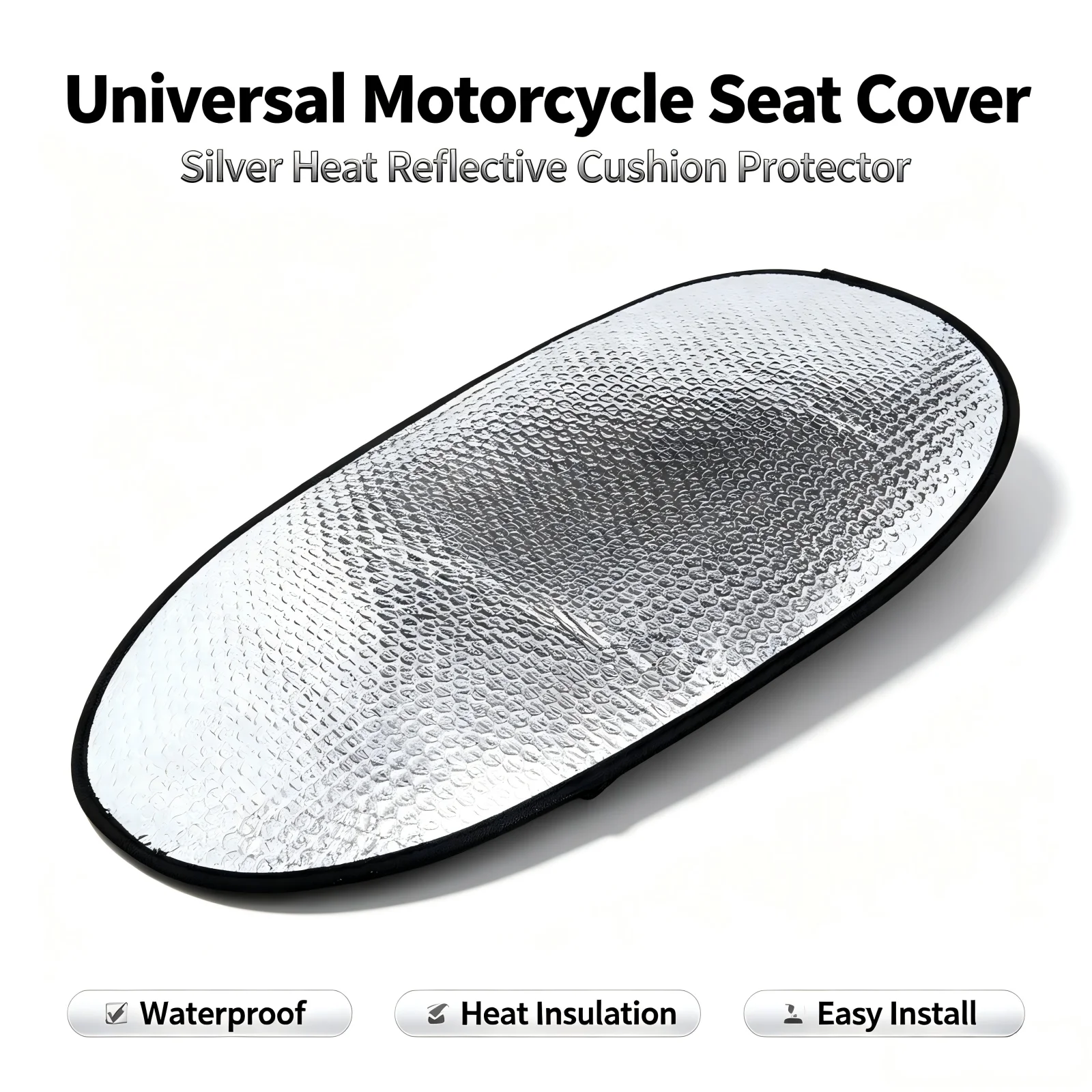

Universal Thickened Motorcycle Scooter Seat Cover Waterproof Heat Insulation Sun Protection Cushion Protector For Electric Bike