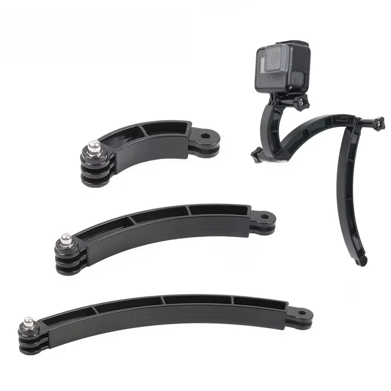 Dla GoPro 13 Akcesoria Selfie Stick Helmet Arm zakrzywione przedłużenie 3-drożne dla go pro HERO 11 12 Dji OSMO Action 4 3 Camera — zdjęcie 2