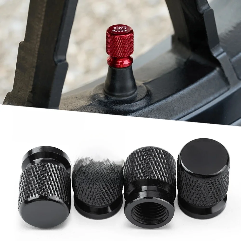 Bouchons de Valve de pneu de roue de voiture, 4 pièces, couvercles de tige de pneu, étanche à la poussière d'air pour Honda Mugen CB400 CB650F CBF CBR250RR CRF SH300 NC750