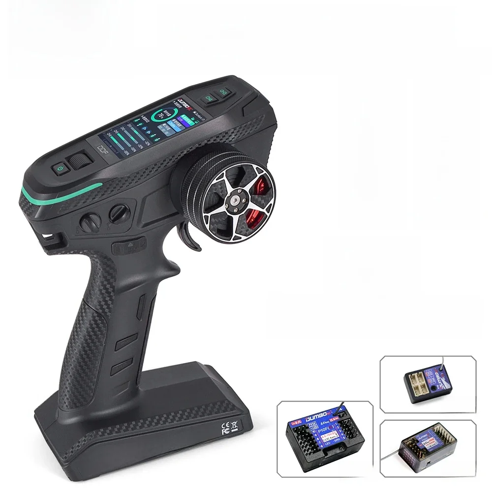 DUMBORC 2.4G 10CH Digitale Radio Afstandsbediening DDF-350 Zender met Ontvanger voor RC Auto Boot Tank LCD FHSS Systeem - afbeelding 2
