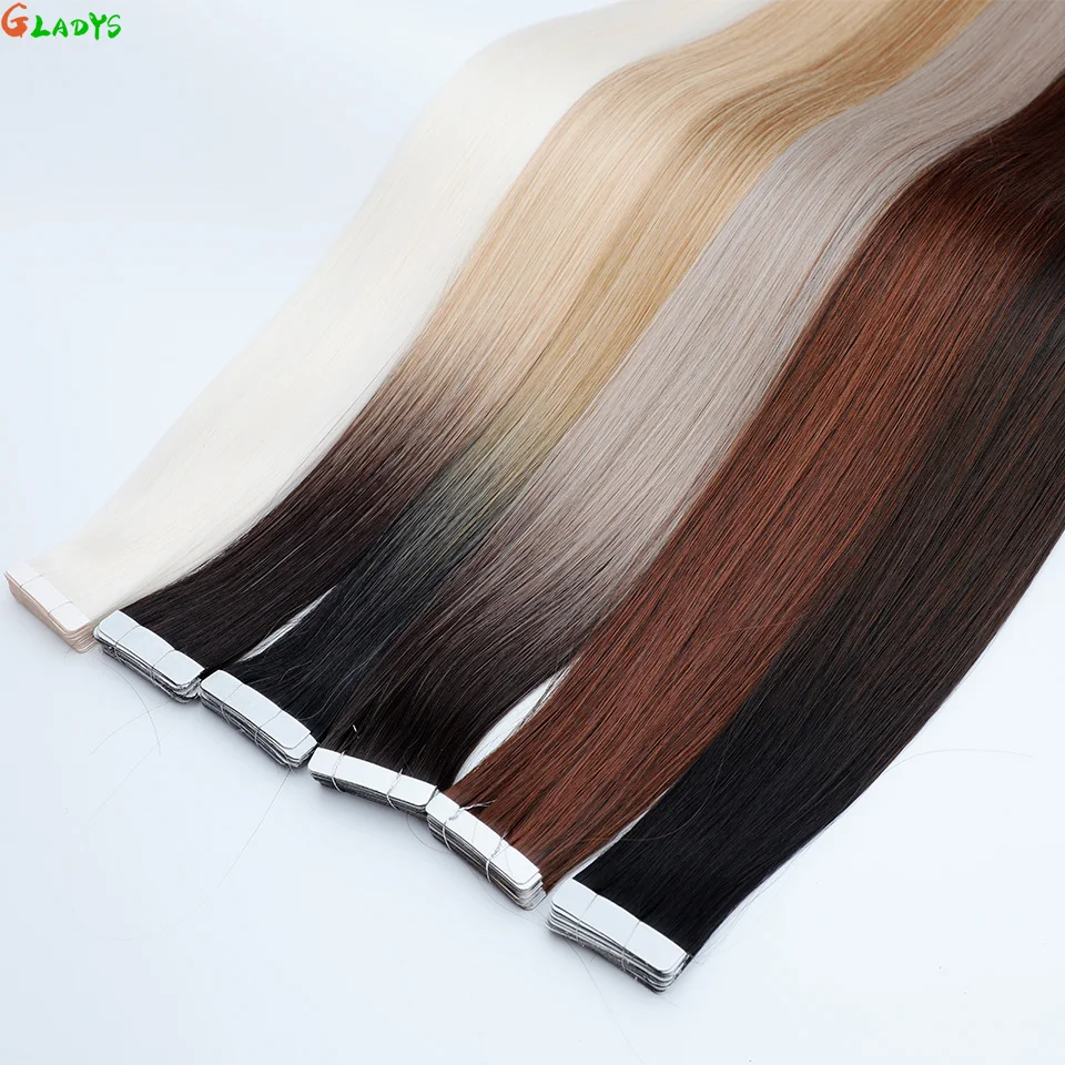 

Наращивание волос на лентах, 50 г/упаковка, омбре коричневый, прямые, блонд, розовый, белый, 20 шт./упаковка, двусторонняя клейкая лента для наращивания волос