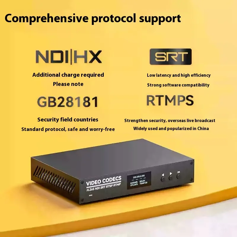 LinkPi ENC5-V2 Codificador HDMI de 5 portas (Hisilicon Hi3559AV100) 4K/1080P - NDI HX/SRT/RTMP/RTSP IPTV Streaming Box, 4GB DDR4 RAM