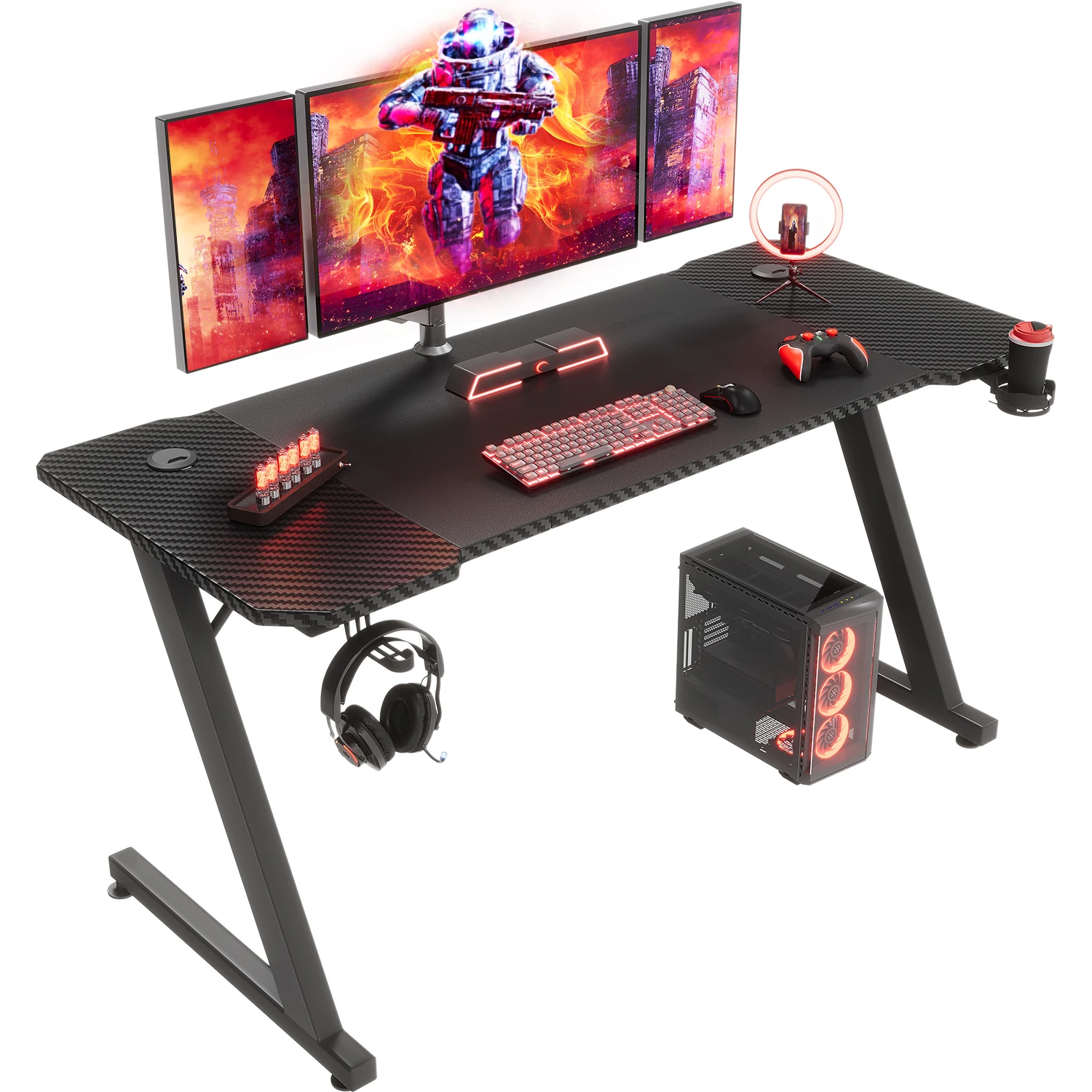 Devoko Game Board, 140x60 Cm, Met Z-frame, Decker En Hoofdtelefoonhaak,