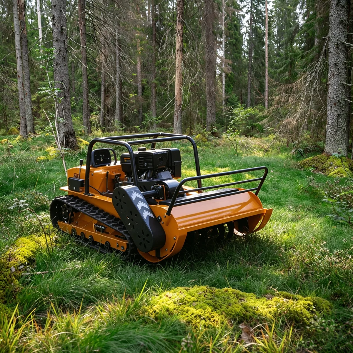 Remote-controlled robotic lawn mower, intelligent electric-drive mower, 459cc gasoline-powered engine (single-cylinder, four-stroke), featuring cruise control and three-speed adjustment.