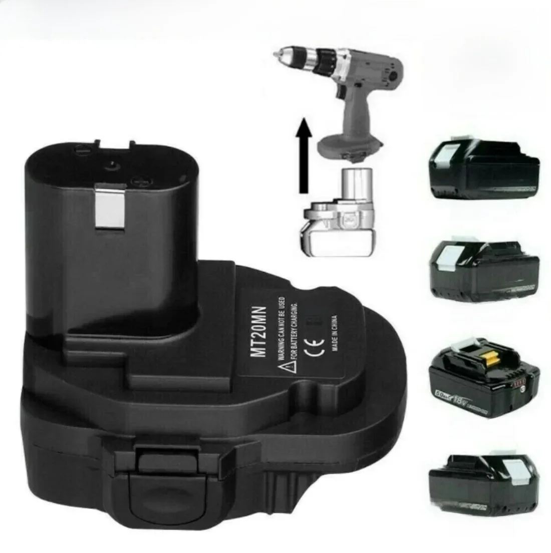 Adaptateur de batterie pour batterie Lithium-Ion Makita 18V BL1830B BL1850 BL1860 BL1840B, conversion en batterie Makita 18V ni-cd/ni-mh