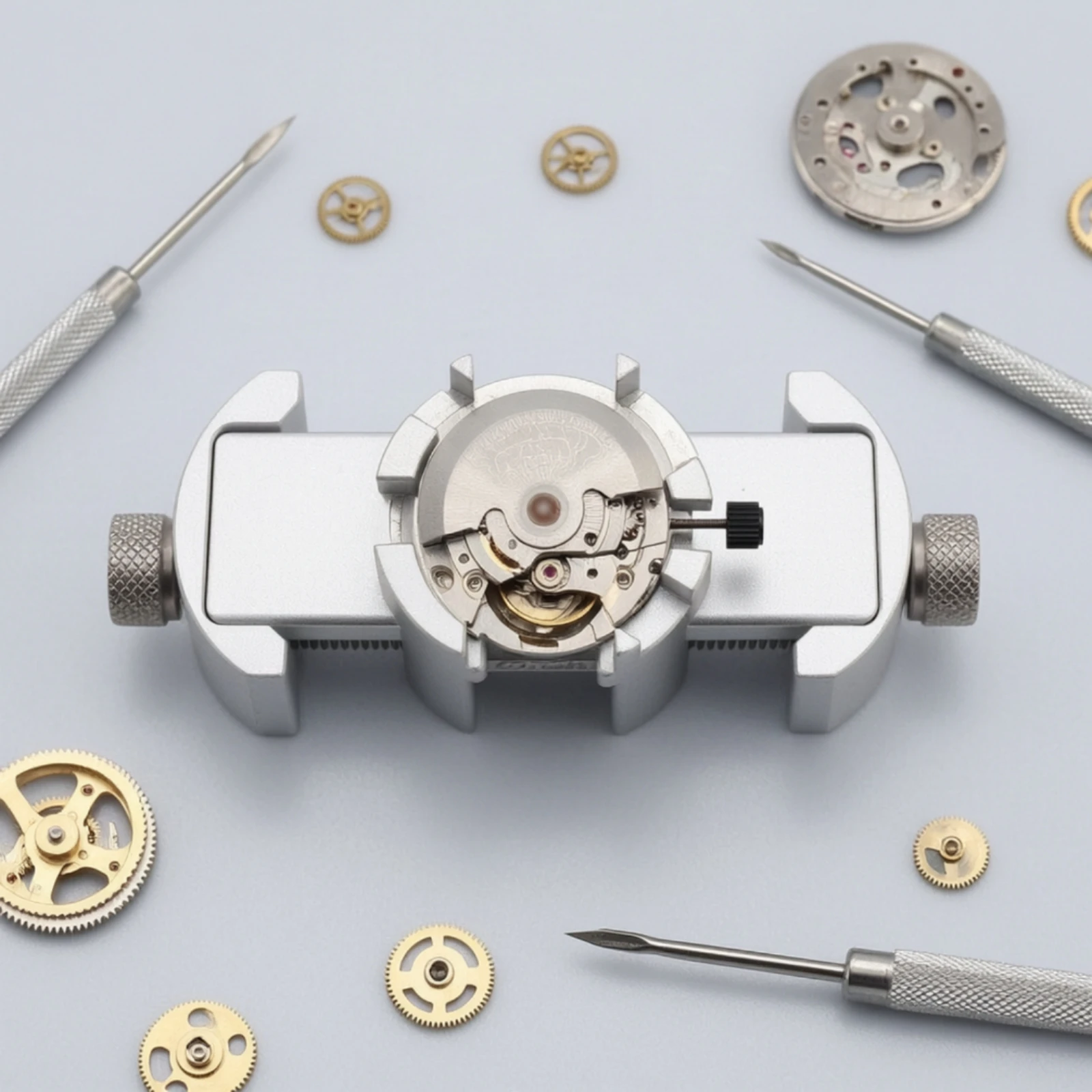 Metal Watch Repair Stand Watch Movement Repair Holder Adjustable Watch Repairing Tools for Watchmaker Fixing Mechanical Watches