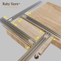Woodworking Aluminum Adjustable Precision Router Template Guide 400mm/500mm/600mm
