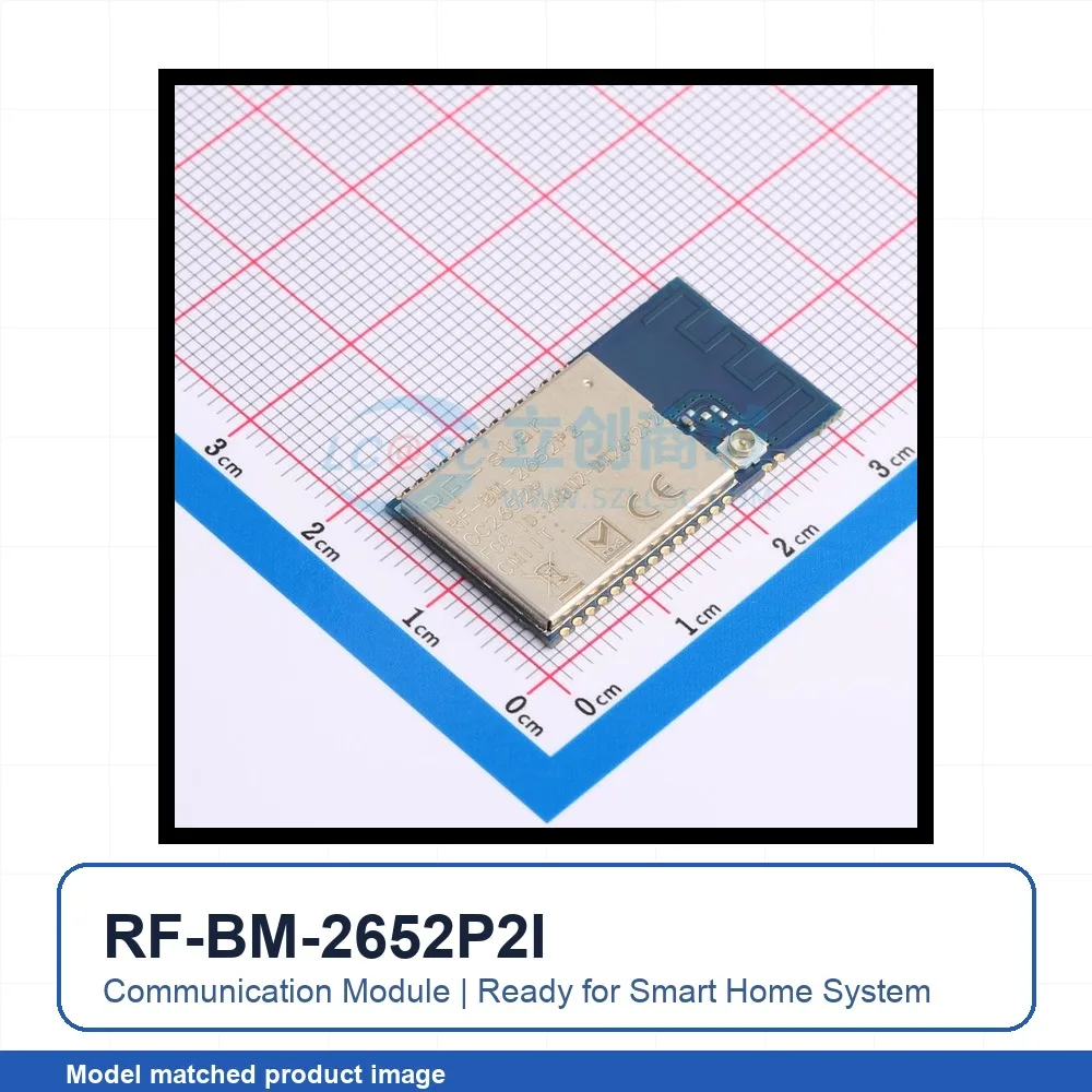 2pcs RF-BM-2652P2I SMD CC2652Pchip I2C I2S ADC SPI GPIO 5.0 Bluetooth Wireless Module for Smart Home System