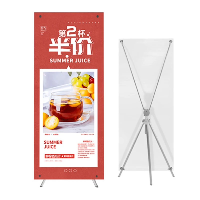 Outdoor Wind Resistant Adjustable Economic Tripod Portable Banner Frame Outdoor X Stand Display Banner