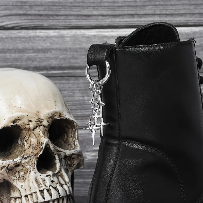 2 Star-Shaped Boot Charms, Gothic Y2K Style, Perfect for Daily Outfits, Halloween Parties, and Gifting