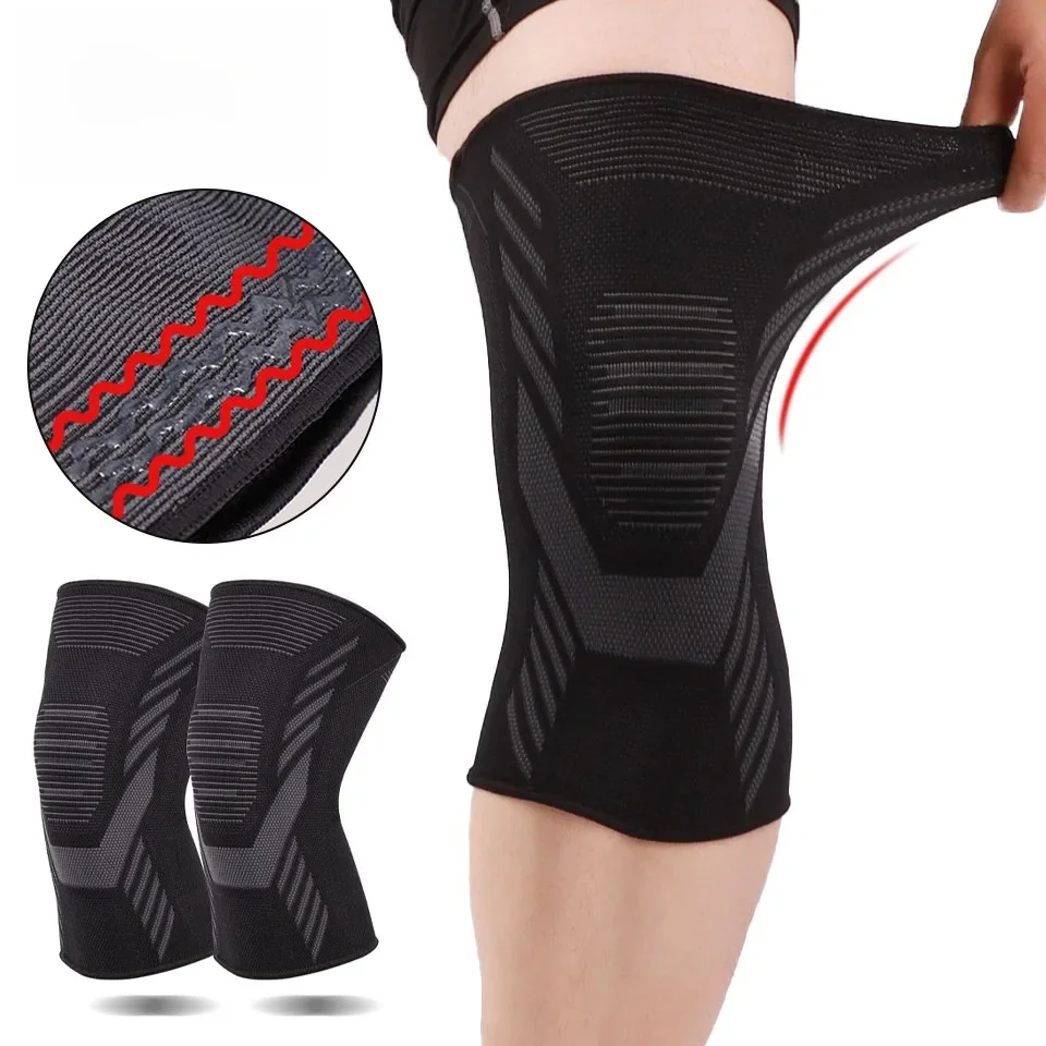 AliExpress gobygo GOBYGO Sports Compression Knee Pads Breathable knit Leg Support Silicone Anti-slip Stabilizes Patella Cycling Running Basketball