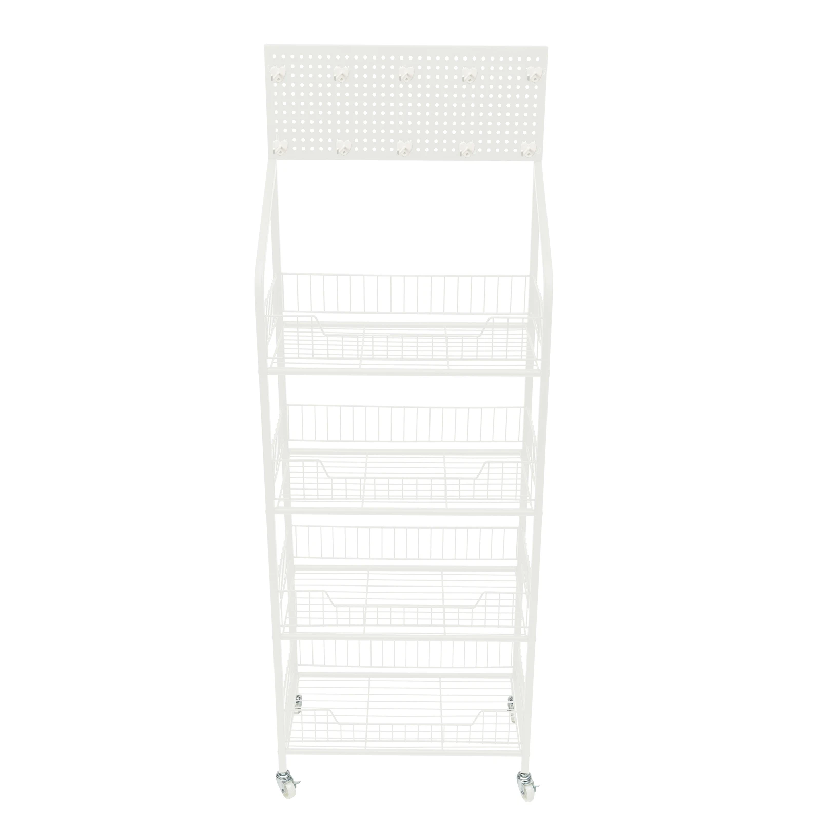 

4 Tier Retail Display Rack Stand Snack Candy Display Organizer Basket Stand Cart