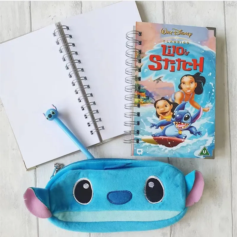 Anime Stitch Plush bag Girls Makeup bag Boys Pencil Box School  Cute Large Capacity Pencilcase Stationery School Supplies