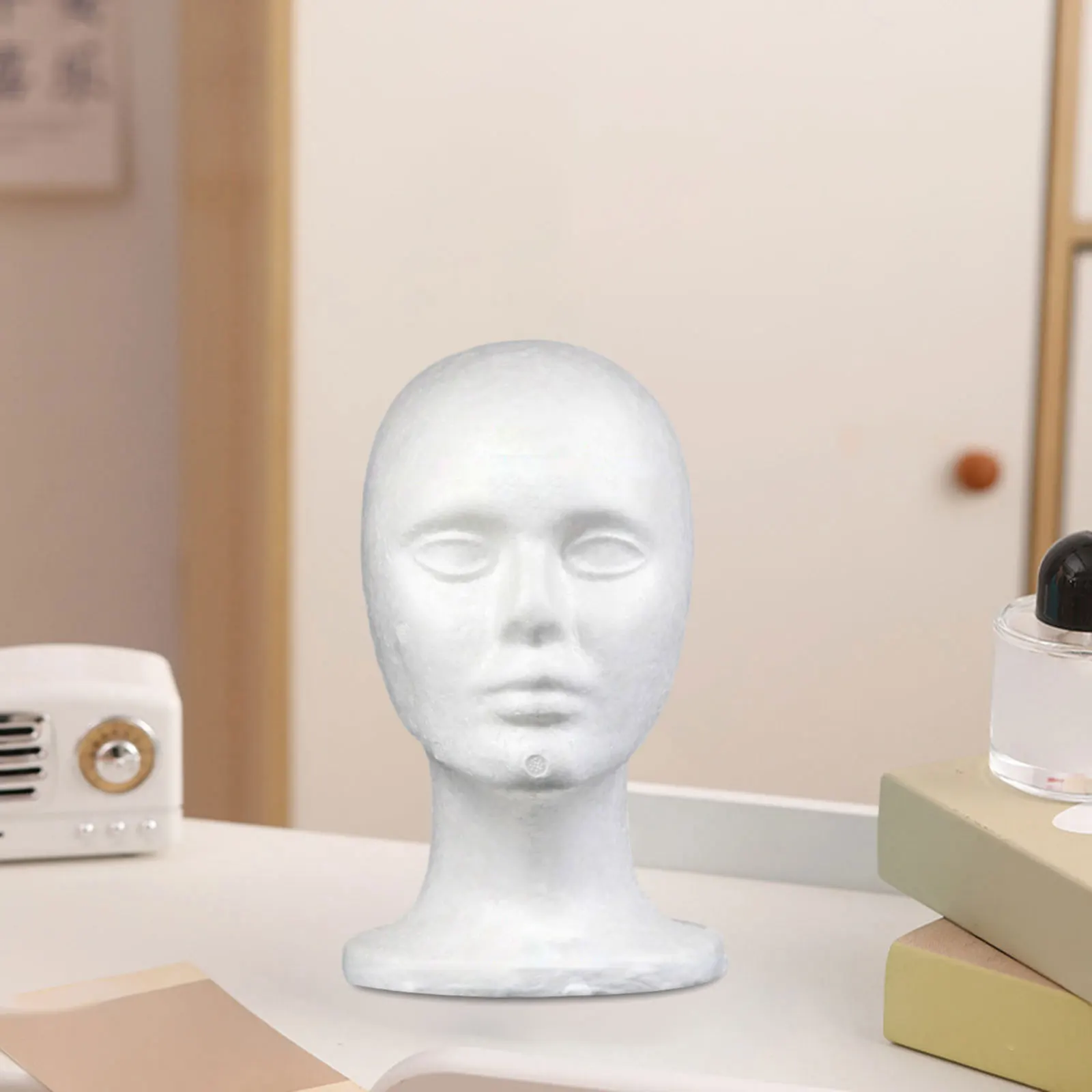 Foam Mannequin Head Wig Display Head Sturdy Durable Foam Mannequin Wig Stand for Home Salon Display Hair Hats Hairpieces