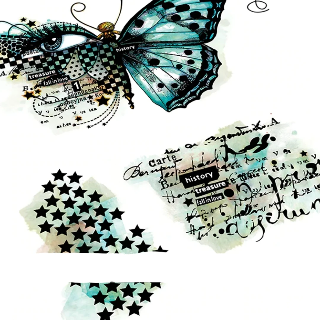 2022 New Butterfly Background Transparent Silicone Stamp/Seal for DIY Scrapbooking/Photo album Decorative clear stamp