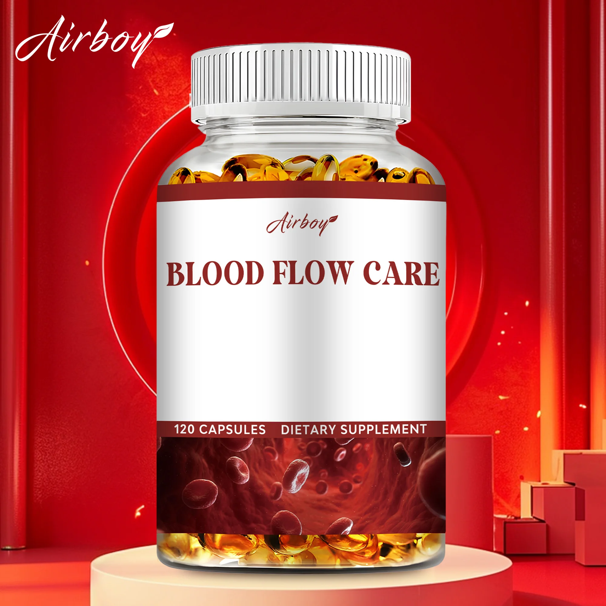 

Blood Flow Care - with Niacin, L-Arginine - Promote Heart, Cardiovascular Health, Support Blood Circulation - 120 Capsules