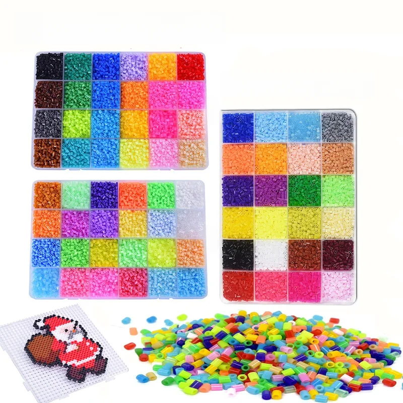 5mm/2.6mm 24/48/72 kolorowe koraliki Hama Puzzle 3D DIY zabawki gwarancja jakości prasowania Perler koraliki bezpiecznikowe edukacyjne ręcznie robione rękodzieło zabawki — zdjęcie 2
