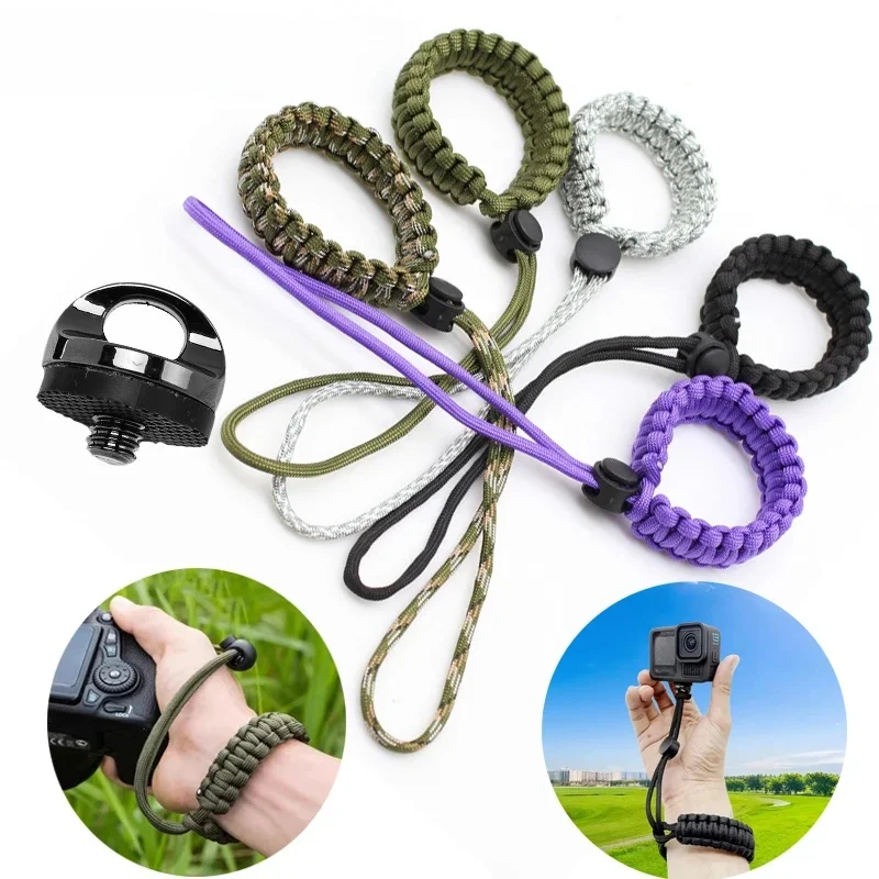 Bracelet pour appareil photo DSLR, corde Anti-perte pour Insta360 X5/X4 DJI Action 5/4 GoPro Hero 13/12, caméra d'action et corde à vis 1/4