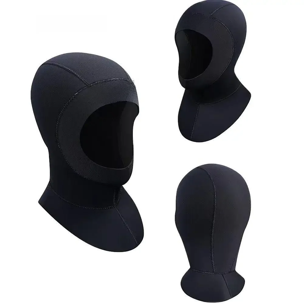 DEMMET 3MM/5MM néoprène capuche de plongée sous-marine avec épaule équipement de plongée en apnée chapeau casquette hiver natation combinaison chaude chasse sous-marine plongeur