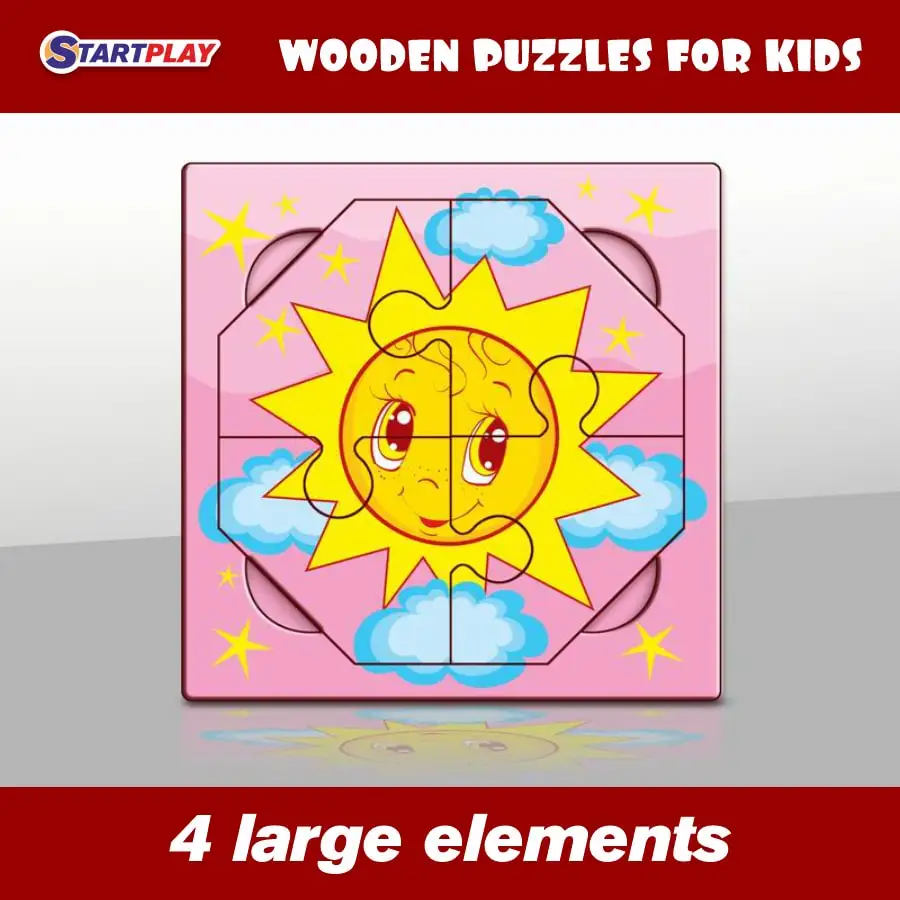 

STARTPLAY Puzzles For Kids FAN SET / Wooden / 4 Elements / 6 Puzzles / 223354 /