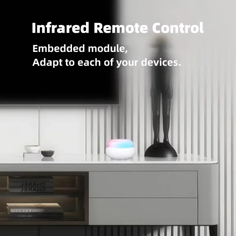 Tuya Smart WiFi Infrared Universal IRF Remote Controller Air Conditioning Switch Remote Control With DIY Atmosphere Lights