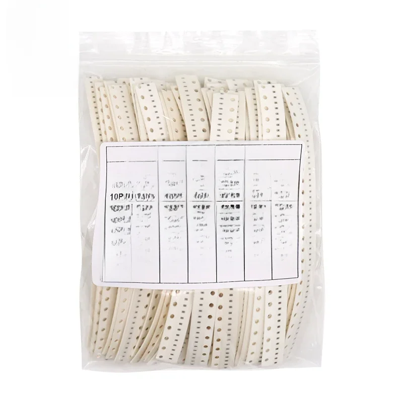 Kit assorti de condensateurs en céramique SMD, 2500 pièces, 0402 0603 0805, 50 valeurs 1pF - 10uF 100PF 10NF 100NF 0.47UF 1UF, ensemble de capacités à puce