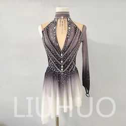LIUHUO Ice Figure Skating Dress Girls Women Teens Stretchy Spandex Competition Wholesale BD7015