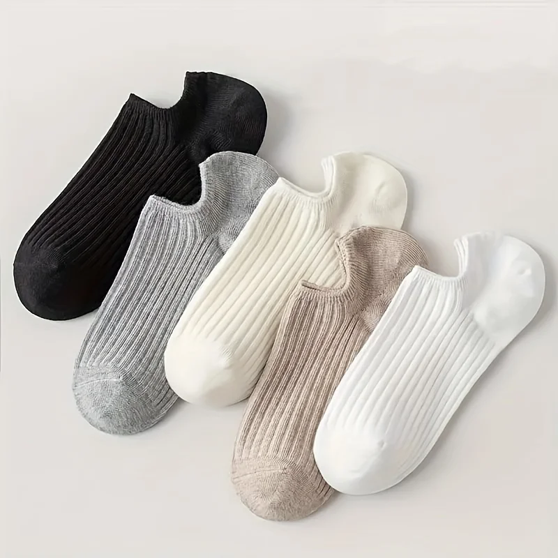 

18 Pairs Solid Color Invisible Socks Set, Non Slip Low Cut Ankle Socks, Soft Cotton Blend Casual Boat Socks for Daily Wear