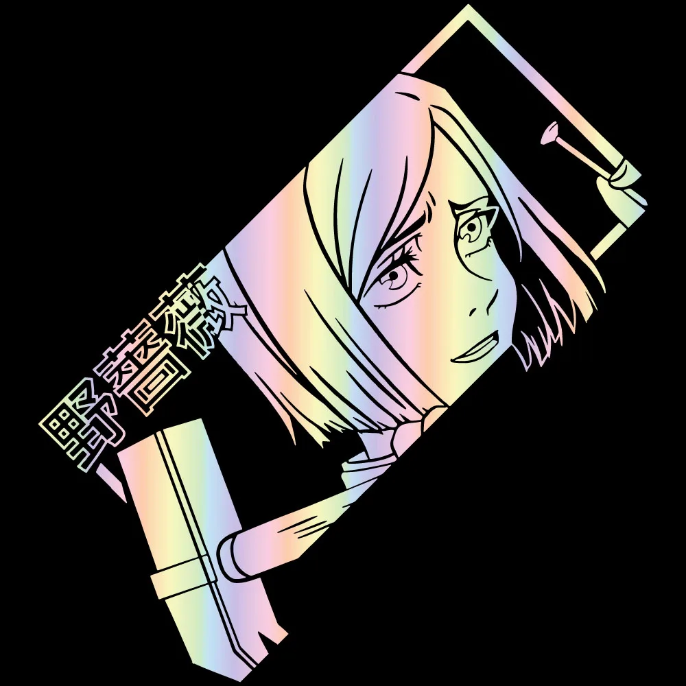 

JJK Hammer Girl Vinyl Decals JDM Car Sticker Anime Vinyl Stickers Funny Car Exterior Decoration Bumper Rear Window Decal