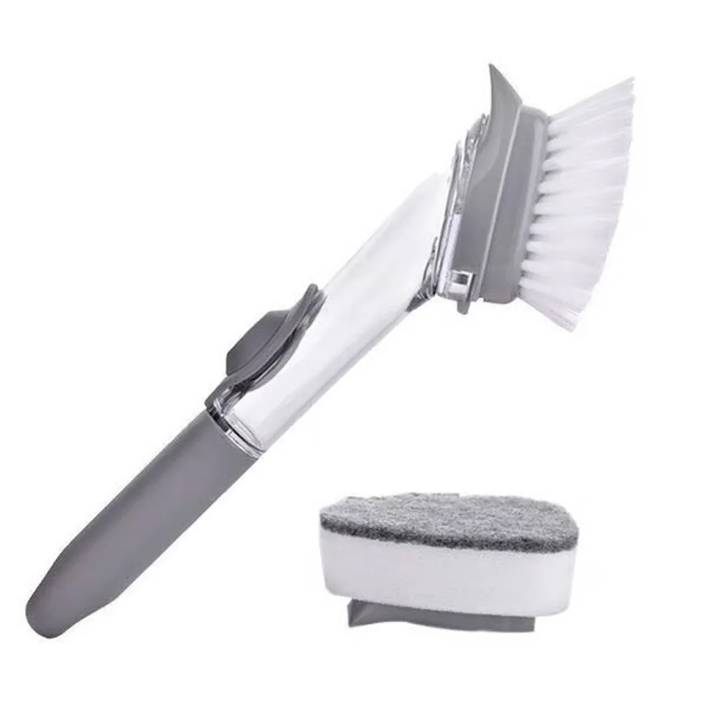 فرشاة تنظيف متعددة الوظائف ، 2 في 1 ، منظف موزع ، عملي ، مدمج ، نظافة المطبخ ، متين ، تخزين سهل الاستخدام #5