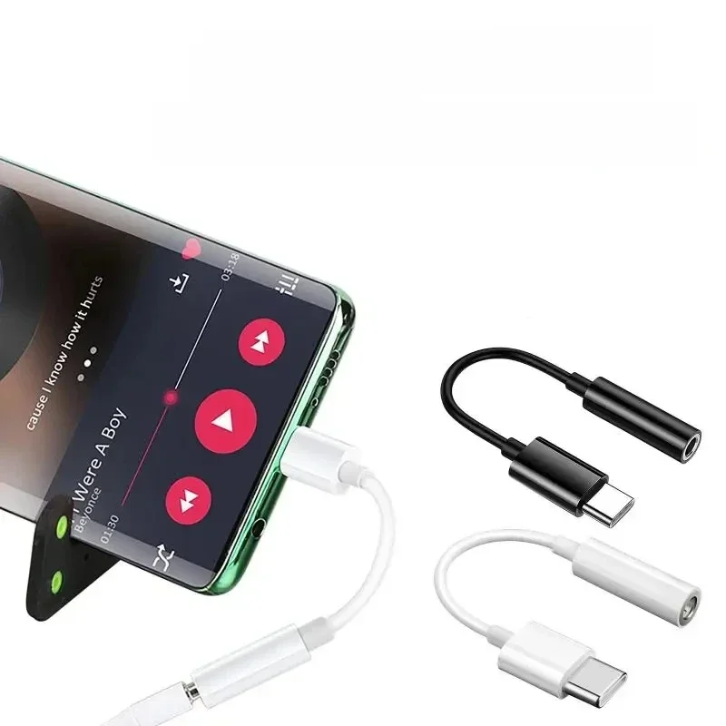Adaptateur de prise casque de Type C à 3.5mm, Interface Audio auxiliaire, convertisseur USB-C, écouteurs pour téléphone portable Samsung Huawei Xiaomi