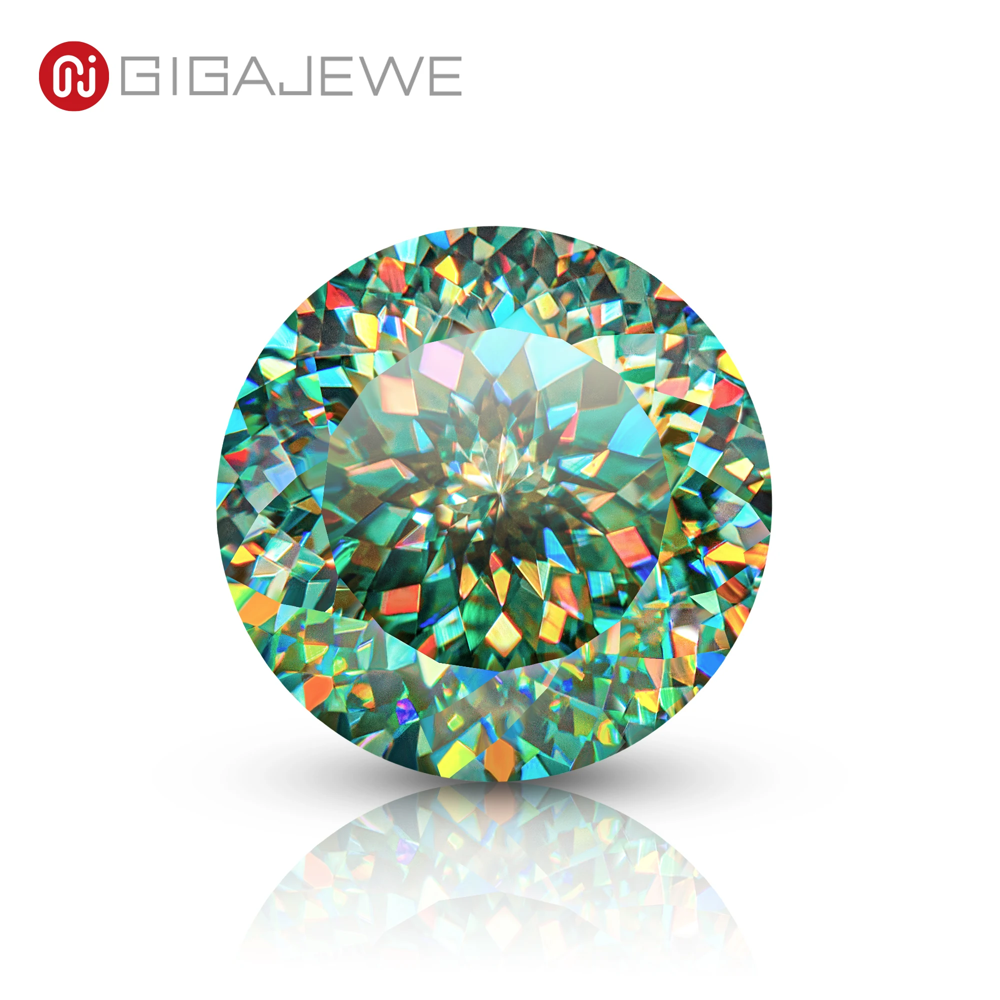 

GIGAJEWE Moissanite Customized Portuguese Cyan Color VVS1 Premium Gems Loose Diamond Test Passed Gemstone For Jewelry Making