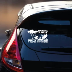 Hakuna Matata Vinyl Sticker Decals Car Window Decoration Lions King Laptop Decal Kids Room Cartoon Wall Stickers Decor Mural