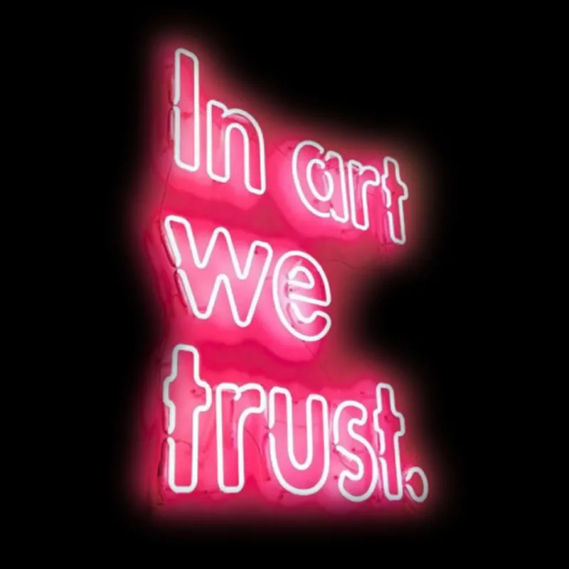 

Neon Sign For In Art We Trust Club Shop Neon Wall Light Room Decor Business Real Glass Handcraft Aesthetic Impact Attract lights