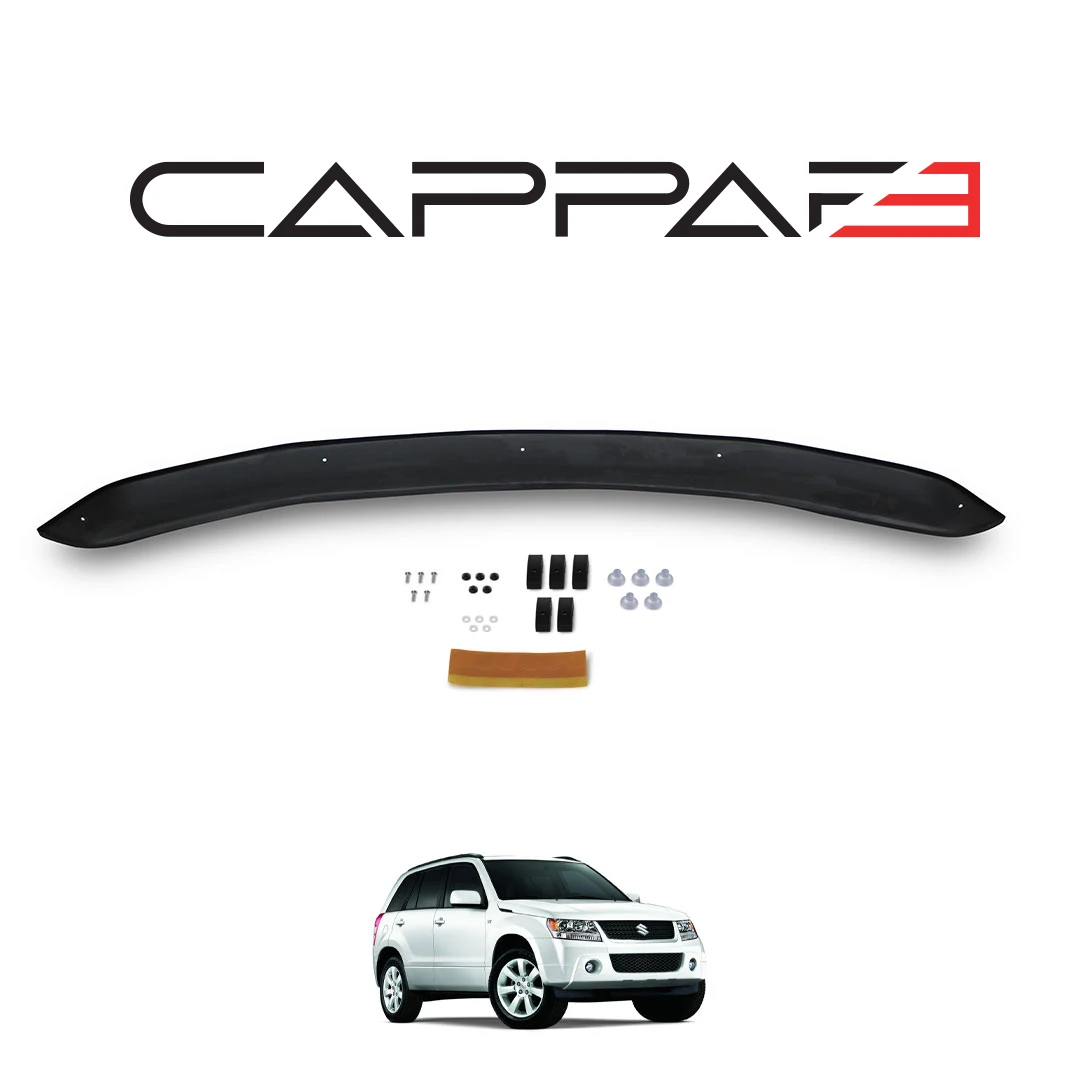 

FOR Suzuki Grand Vitara Front Hood Protection Spoiler 2006 To 2012 Front Bug Shield Hood Deflector Guard Glossy Black -Sporty