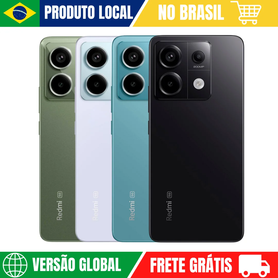 Xiaomi Redmi Note 13 Pro 5G Versão Global | Smartphone 5G , ROM Global , Câmera 200MP , Carregador 67W